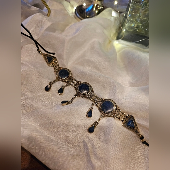 Handmade Lapis Lazuli choker - Afghan kochi choker- Afghani ethnic jewellery - Picture 7 of 9